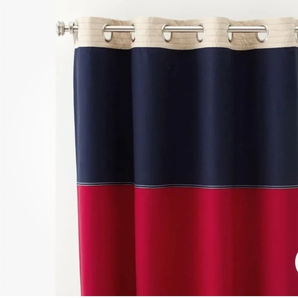 Pottery Barn Other - Pottery Barn kids, Red and Blue color block “rugby”Curtains, set of 2 83” long